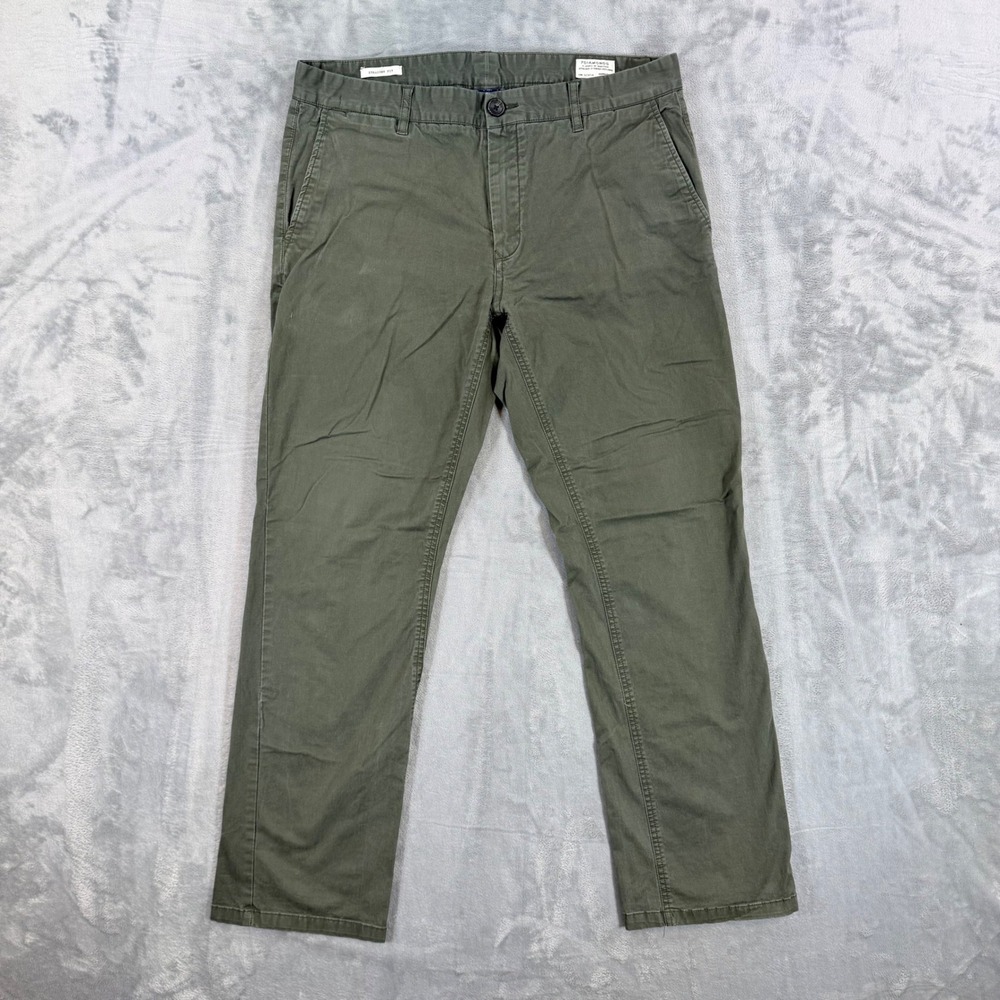 7 Diamonds Straight Fit Chino Pants Mens 32x32 Green Pants